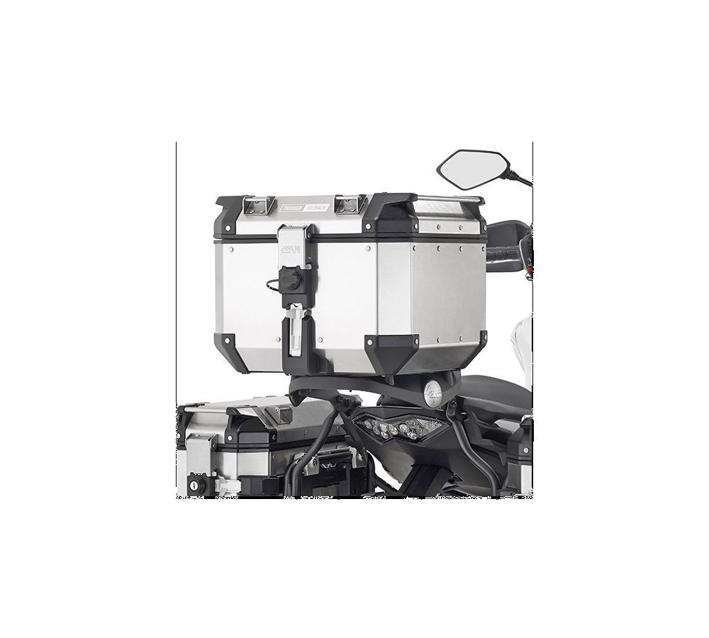 Chromed rear rack Givi Top case Monokey